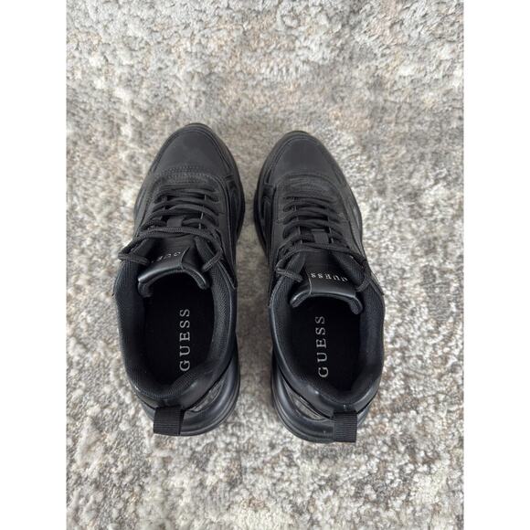 Guess Womens Size 8.5M Fever Running Lace Up Sneakers Black Walking Shoes - Picture 7 of 9